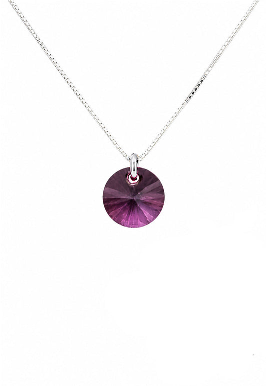 Collar Punto de Luz Plata 925 Cristal Swarovski®  Antique Pink
