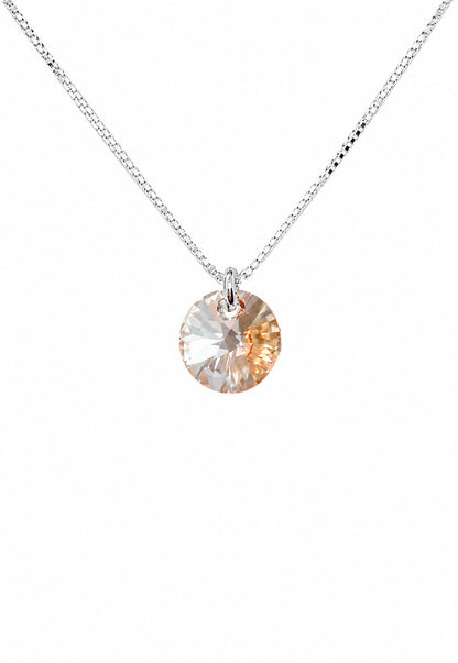Collar Punto de Luz Plata 925 Cristal Swarovski® Golden Shadow