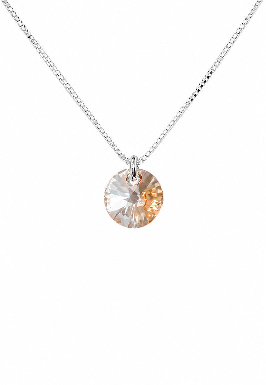 Collar Punto de Luz Plata 925 Cristal Swarovski® Golden Shadow