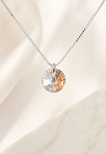 Collar Punto de Luz Plata 925 Cristal Swarovski® Golden Shadow