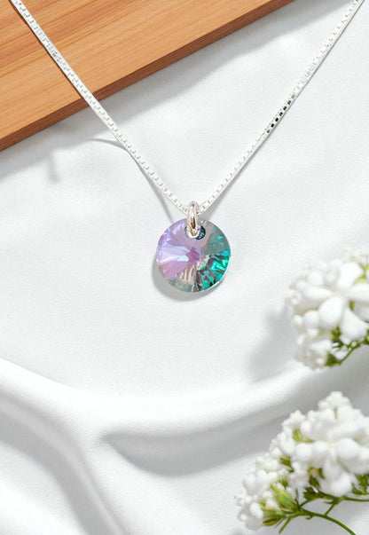 Collar Punto de Luz Plata 925 Cristal Genuino Paradise Shine