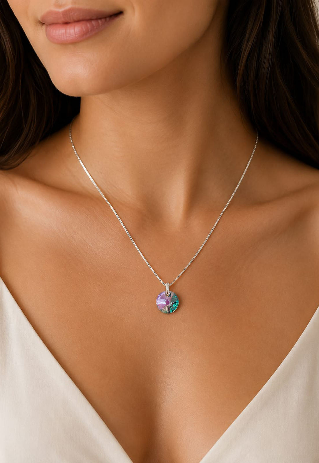 Collar Punto de Luz Plata 925 Cristal Swarovski®  Paradise Shine