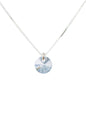 Collar Punto de Luz Plata 925 Cristal Genuino Blue Shade