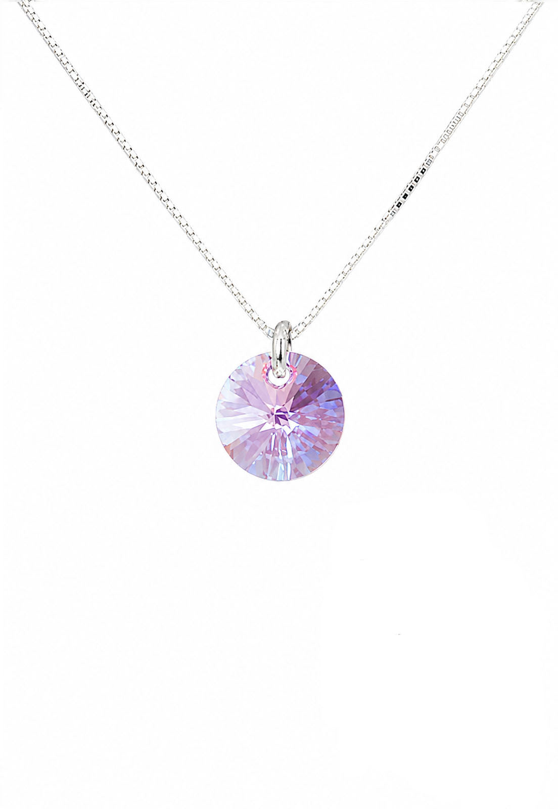 Collar Punto de Luz Plata 925 Cristal Swarovski® Light Rose