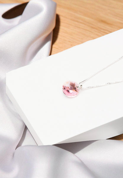 Collar Punto de Luz Plata 925 Cristal Genuino Light Rose