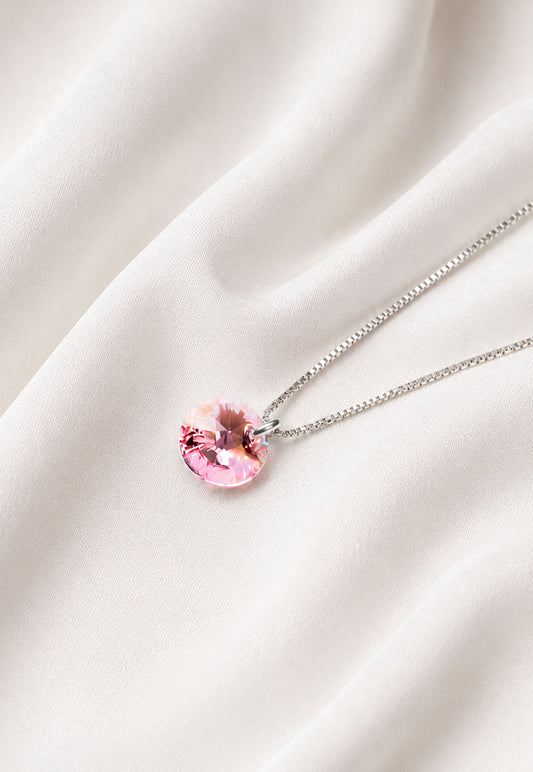 Collar Punto de Luz Plata 925 Cristal Swarovski® Light Rose