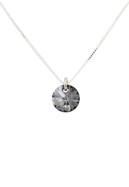 Collar Punto de Luz Plata 925 Cristal Genuino Silver Night
