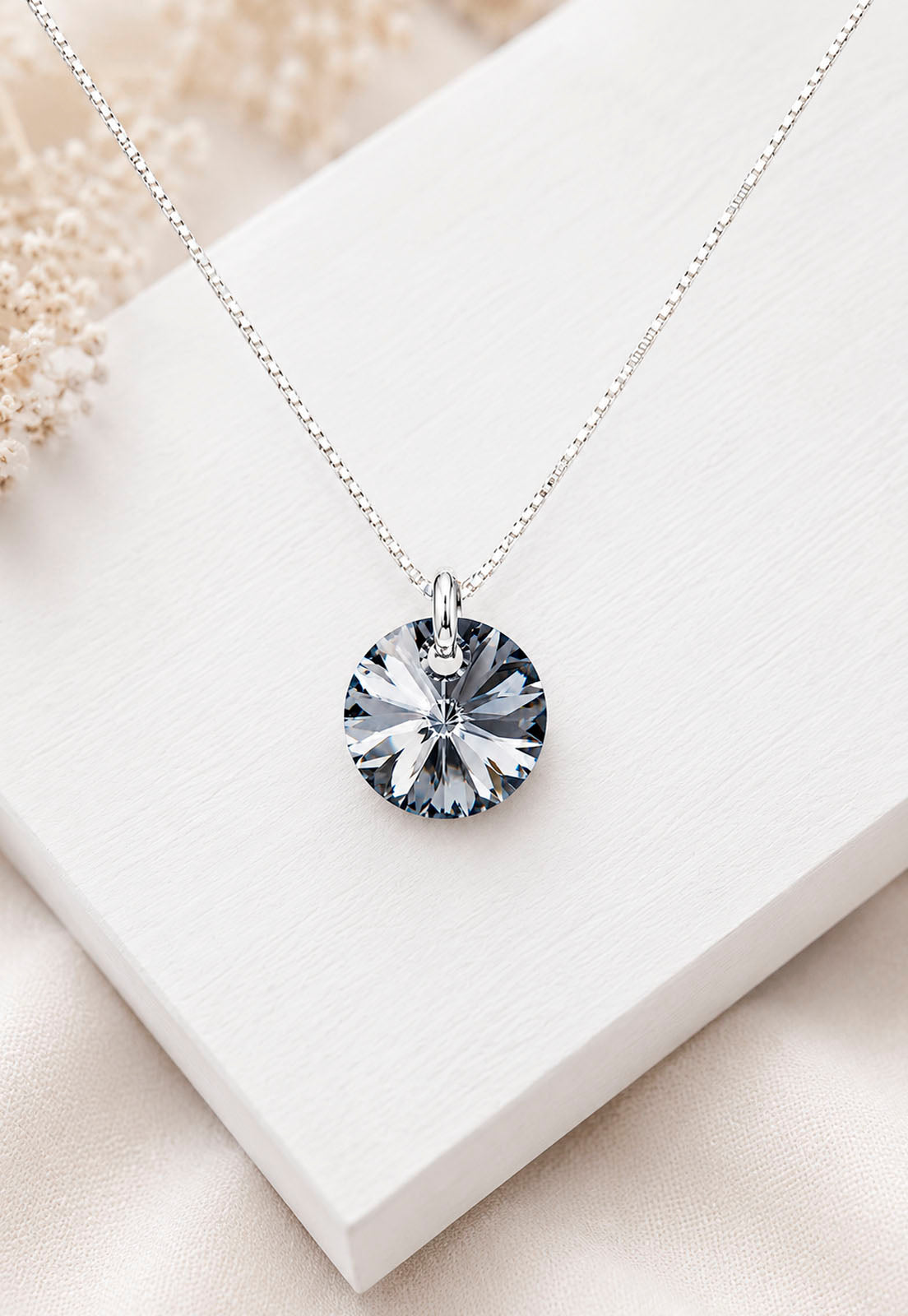 Collar Punto de Luz Plata 925 Cristal Swarovski® Silver Night