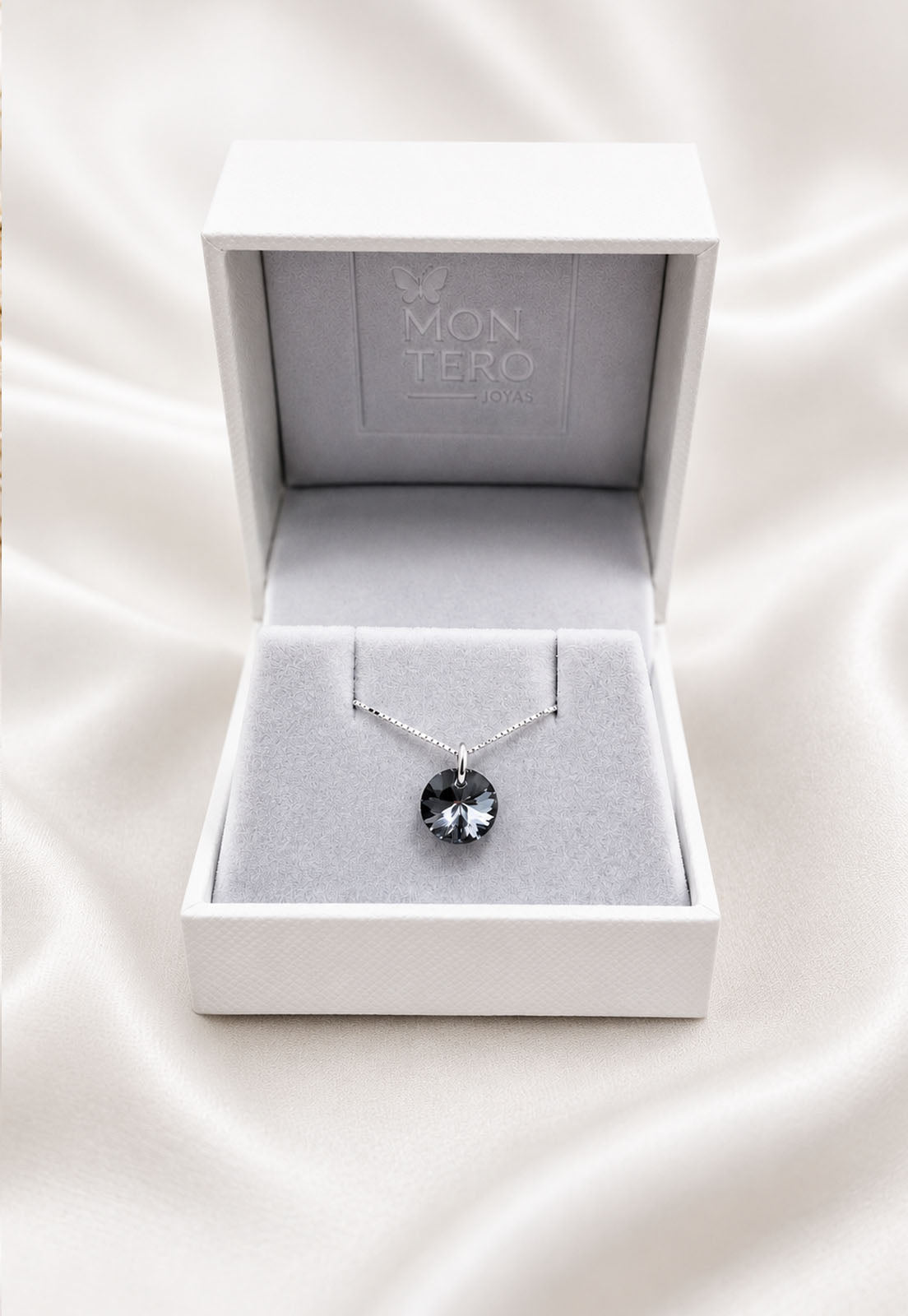 Collar Punto de Luz Plata 925 Cristal Swarovski® Silver Night