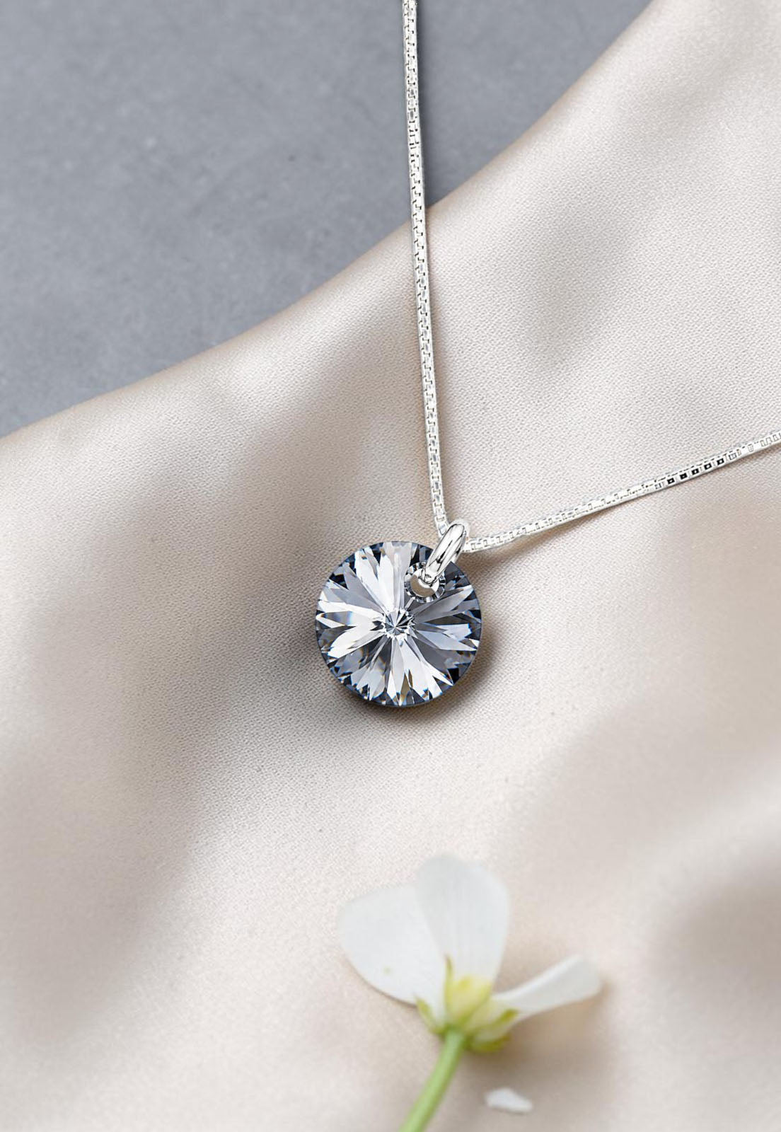Collar Punto de Luz Plata 925 Cristal Swarovski® Silver Night
