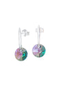 Aros Punto De Luz Plata 925 Cristal Genuino Paradise Shine