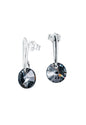Aros Punto De Luz Plata 925 Cristal Genuino Silver Night