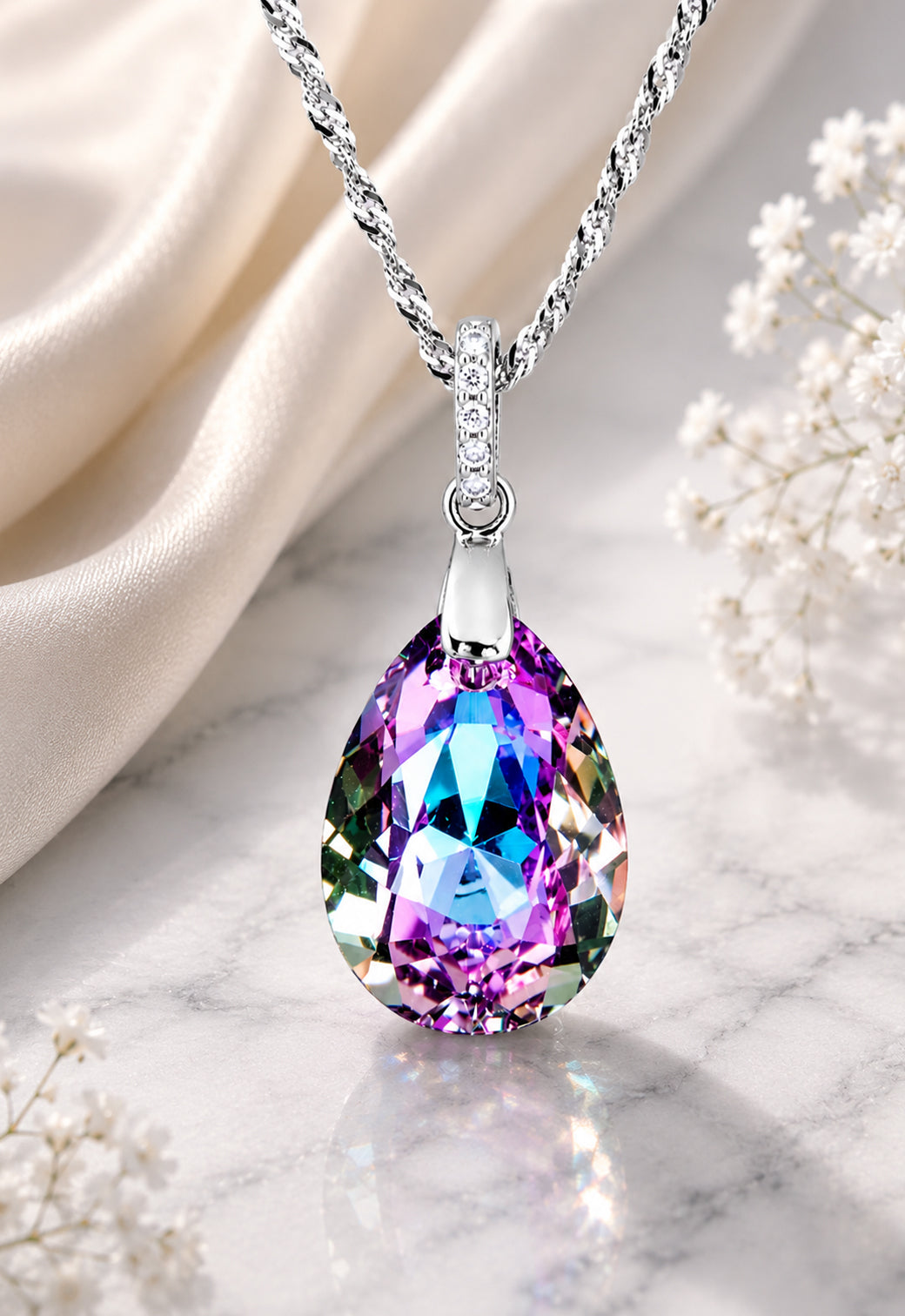 Collar Capricho Plata 925 Cristal Swarovski® Vitral Light