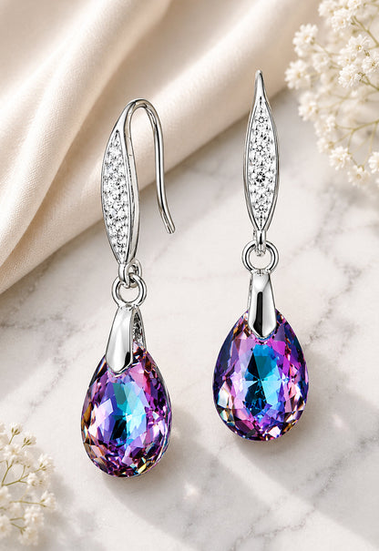 Aros Capricho Plata 925 Cristal Swarovski® Vitral Light