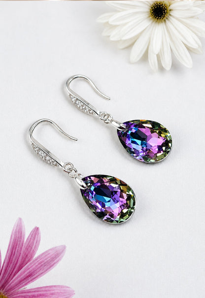 Aros Capricho Plata 925 Cristal Swarovski® Vitral Light