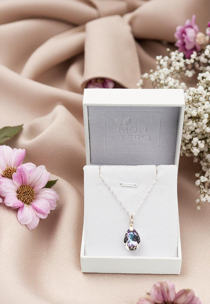 Collar Capricho Plata 925 Cristal Genuino Vitral Light