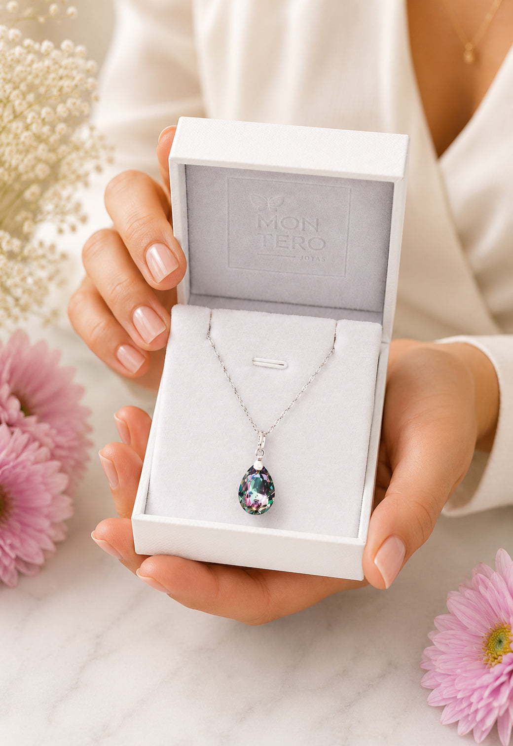 Collar Capricho Plata 925 Cristal Swarovski® Vitral Light