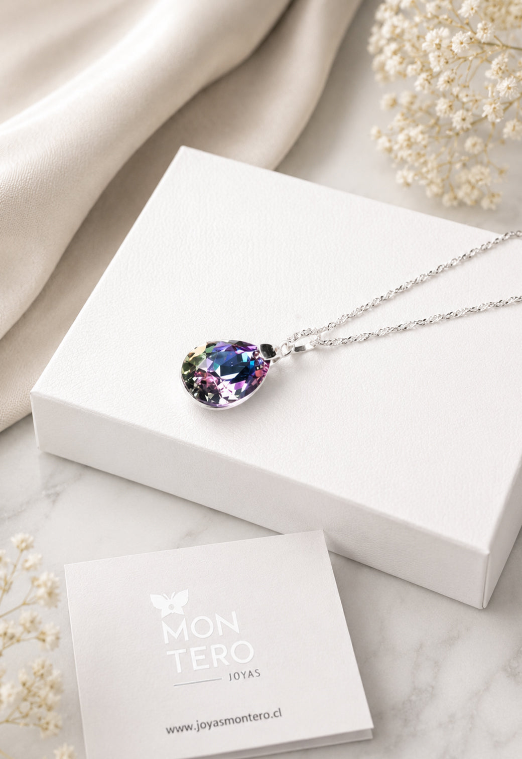 Collar Capricho Plata 925 Cristal Swarovski® Vitral Light