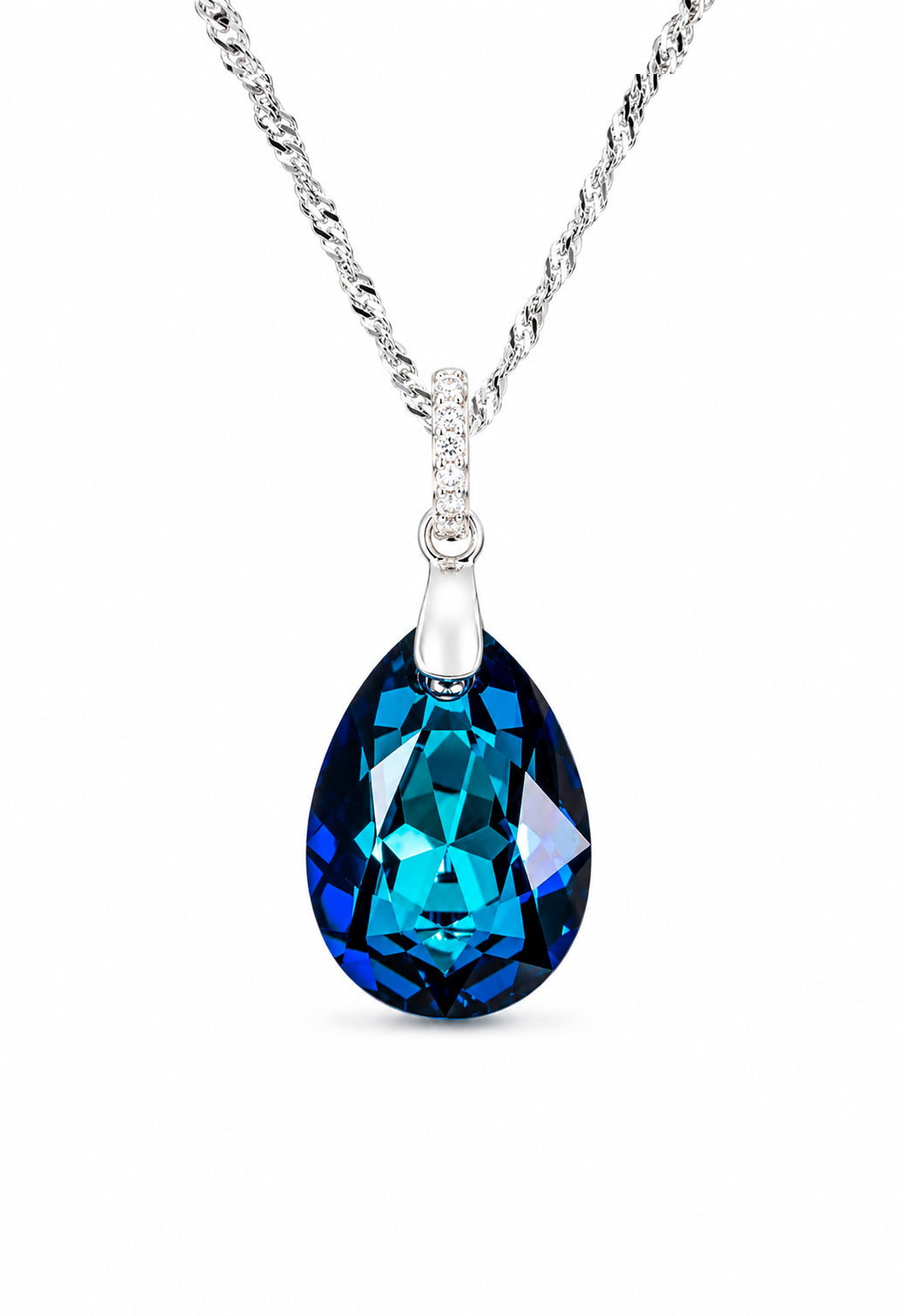 Collar Capricho Plata 925 Cristal Swarovski® Bermuda Blue