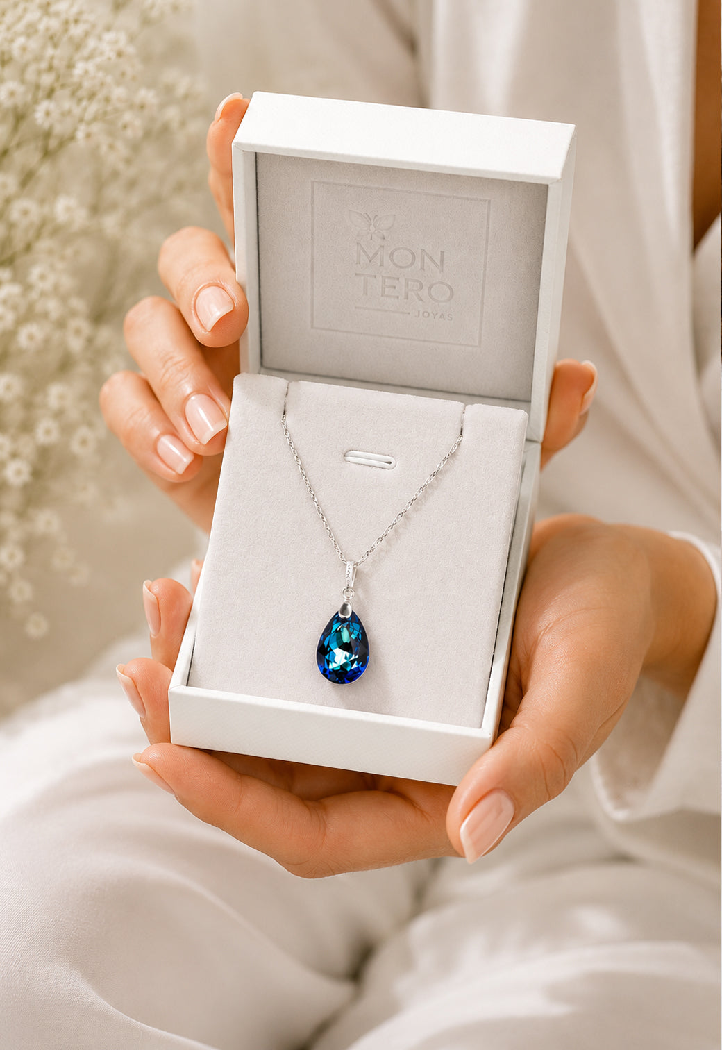 Collar Capricho Plata 925 Cristal Swarovski® Bermuda Blue