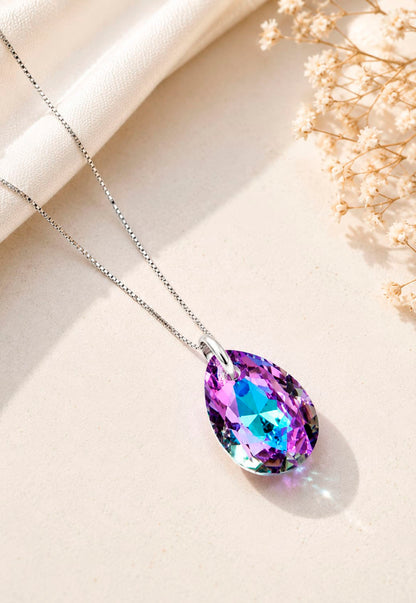 Collar Gota de Luz Plata 925 Cristal Swarovski® Vitral Light