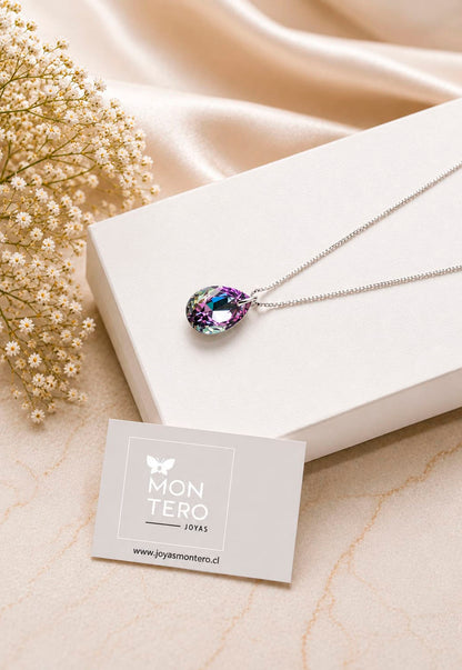 Collar Gota de Luz Plata 925 Cristal Swarovski® Vitral Light