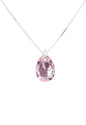 Collar Gota de Luz Plata 925 Cristal Genuino Light Rose