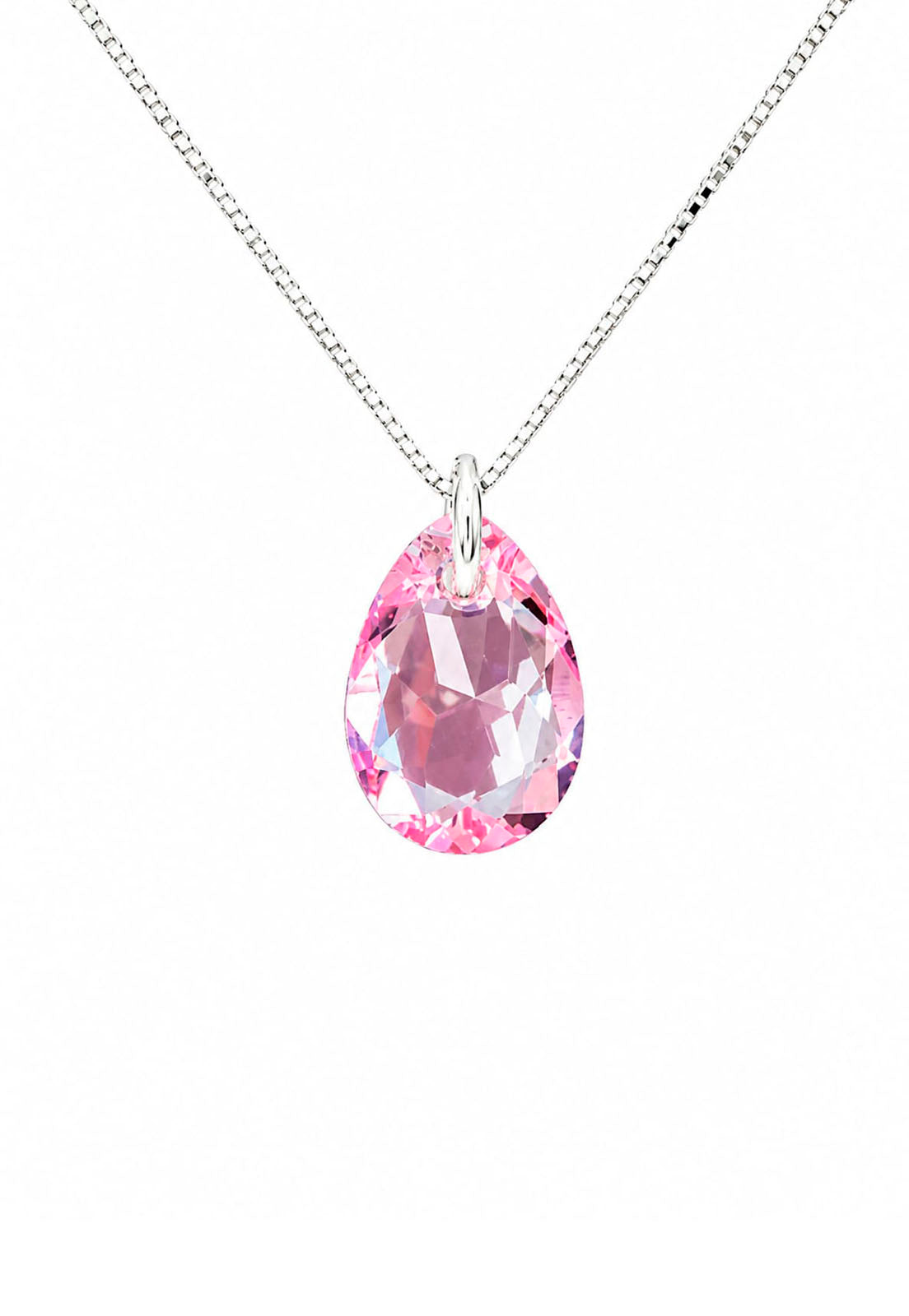 Collar Gota de Luz Plata 925 Cristal Swarovski® Light Rose