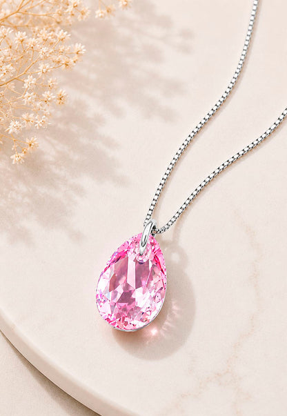 Collar Gota de Luz Plata 925 Cristal Swarovski® Light Rose