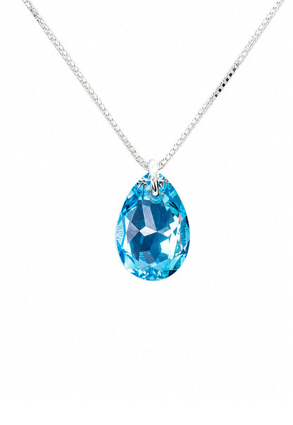 Collar Gota de Luz Plata 925 Cristal Swarovski® Aquamarine