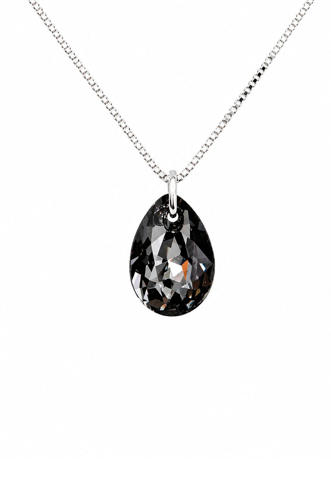 Collar Gota de Luz Plata 925 Cristal Swarovski® Silver Night