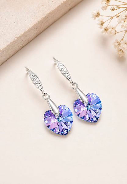 Aros Gran Romance Plata 925 Cristal Swarovski® Vitral light