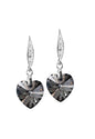 Aros Gran Romance Plata 925 Cristal Genuino Silver Night