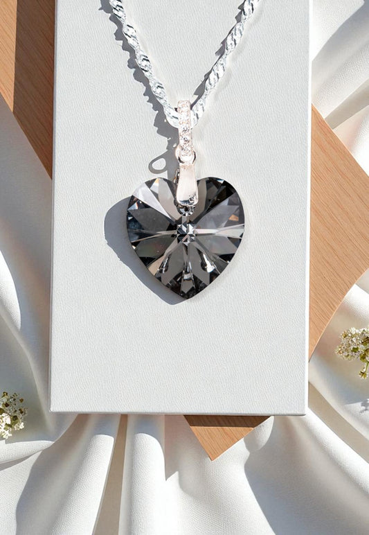 Collar Gran Romance Plata 925 Cristal Silver Night