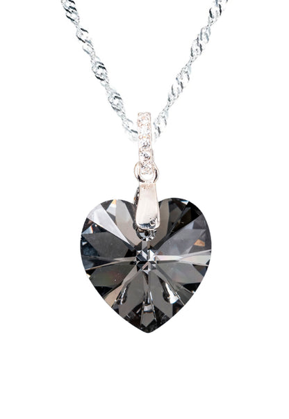 Collar Gran Romance Plata 925 Cristal Silver Night