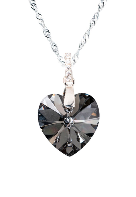 Collar Gran Romance Plata 925 Cristal Silver Night