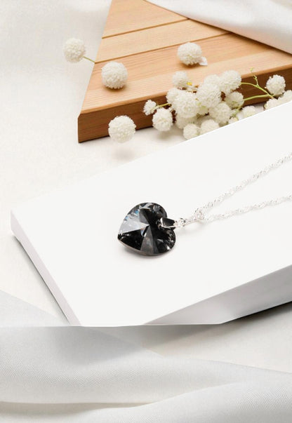 Collar Gran Romance Plata 925 Cristal Silver Night