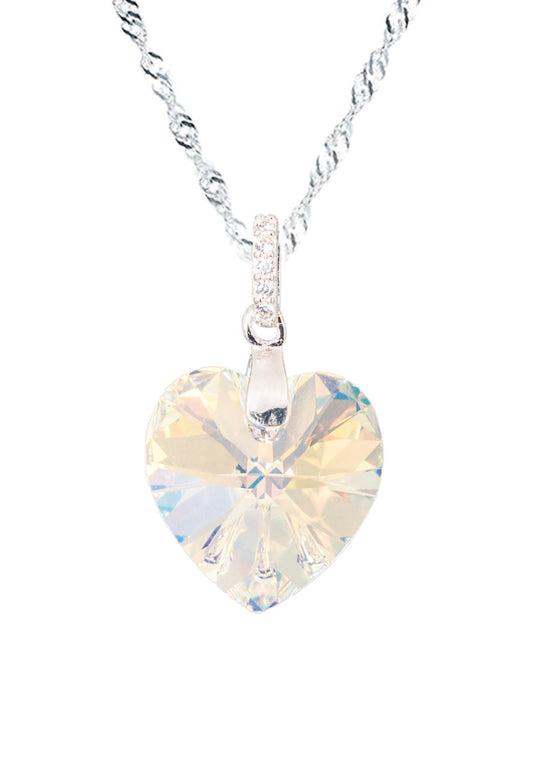 Collar Gran Romance Plata 925 Cristal Swarovski® Aurora Boreal