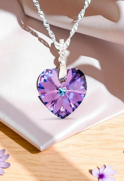 Collar Gran Romance Plata 925 Cristal Vitral Light