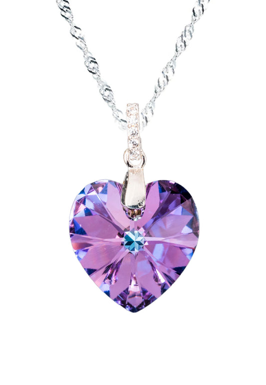 Collar Gran Romance Plata 925 Cristal Vitral Light