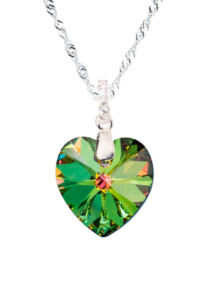 Collar Gran Romance Plata 925 Cristal Vitral Medium