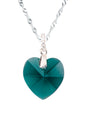 Collar Gran Romance Plata 925 Cristal Genuino Emerald