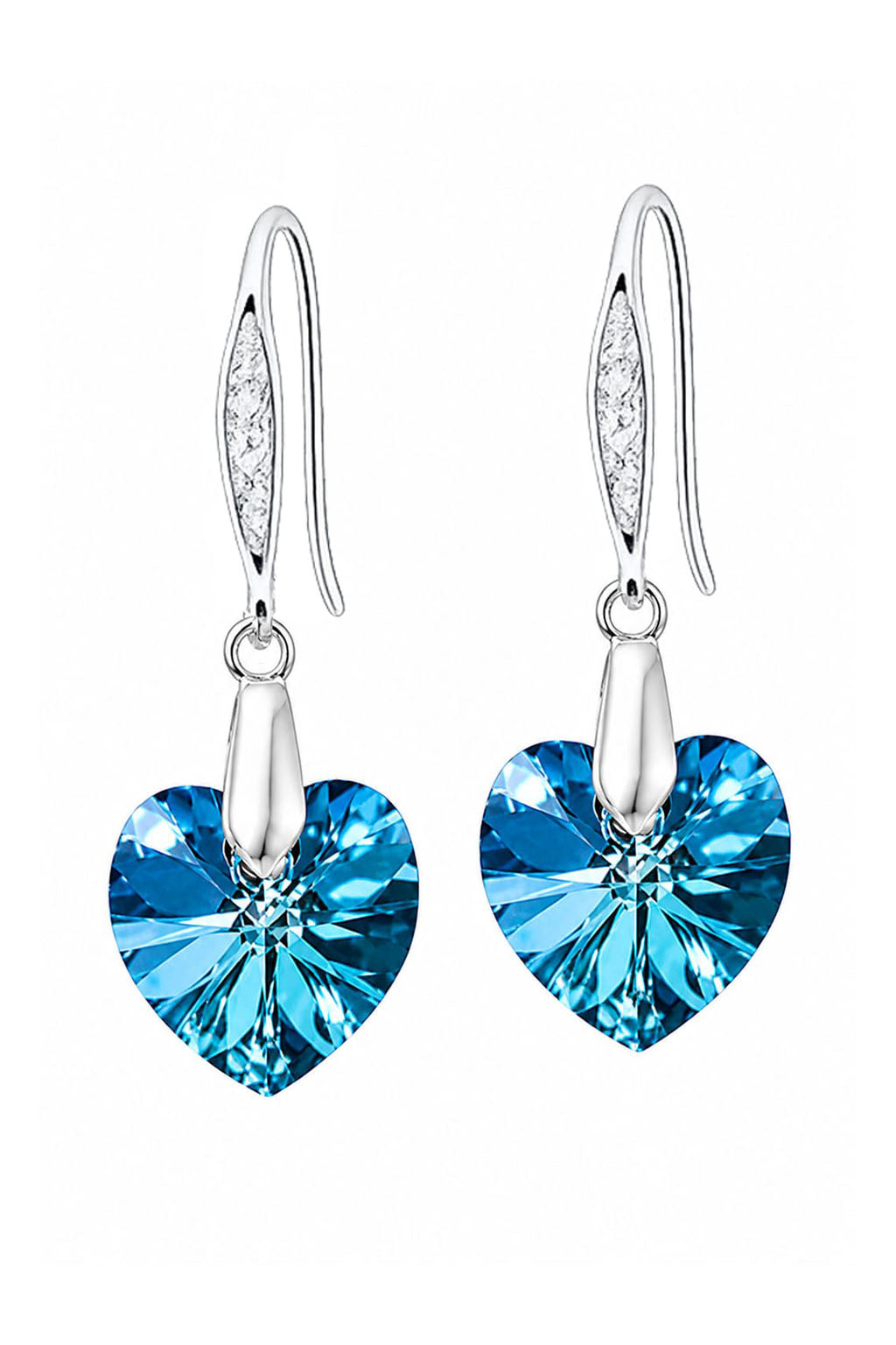 Aros Gran Romance Plata 925 Cristal Swarovski® Bermuda Blue