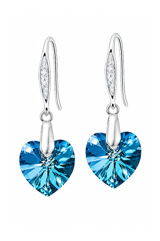 Aros Gran Romance Plata 925 Cristal Swarovski® Bermuda Blue