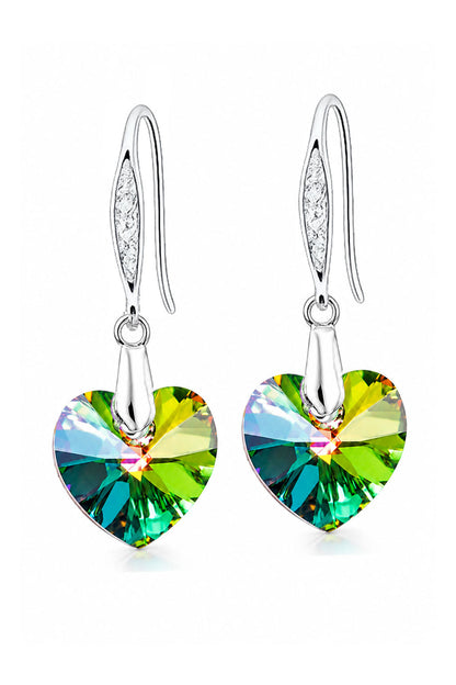 Aros Gran Romance Plata 925 Cristal Swarovski® Vitral Medium