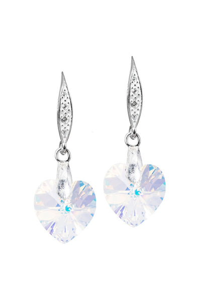 Aros Gran Romance Plata 925 Cristal Genuino Aurora Boreal