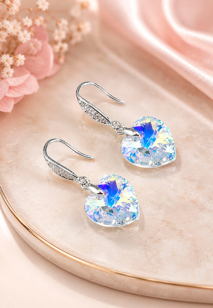 Aros Gran Romance Plata 925 Cristal Cristal Swarovski® Aurora Boreal