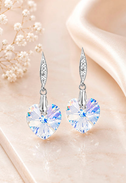 Aros Gran Romance Plata 925 Cristal Cristal Swarovski® Aurora Boreal
