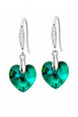 Aros Gran Romance Plata 925 Cristal Swarovski® Emerald