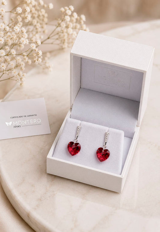 Aros Romance Plata 925 Cristal Swarovski® Siam